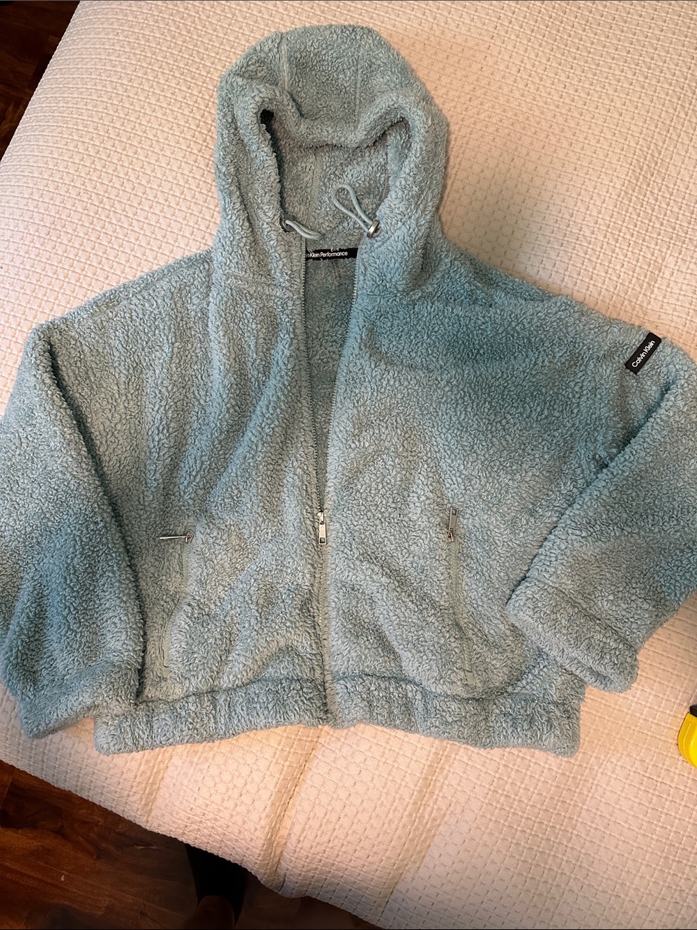 Calvin Klein Performance Plush Mint Green Sherpa Hoodie